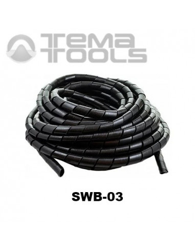Спиральная обвязка для проводов SWB-03 черная