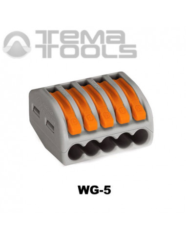Клемма на 3 провода Wago 221-413 COMPACT 0,14-4 кв. мм с рычажком (50 шт.)