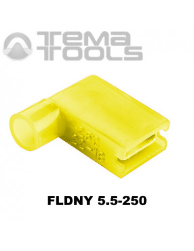 Конектор плоский кутовий FLDNY 5,5-250 "мама" з повною ізоляцією