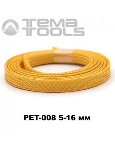 Обплетення для проводів PET-008 5-16 мм зміїна шкіра золота (100 м уп.)