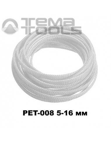 Оплетка для проводов PET-008 5-16 мм змеиная кожа белая (100 м уп.)