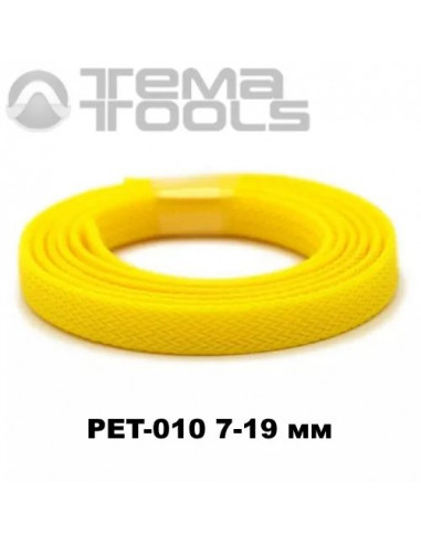 Оплетка для проводов PET-010 7-19 мм змеиная кожа желтая (100 м уп.)