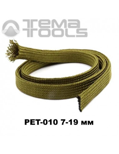 Оплетка для проводов PET-010 7-19 мм змеиная кожа хаки (100 м уп.)