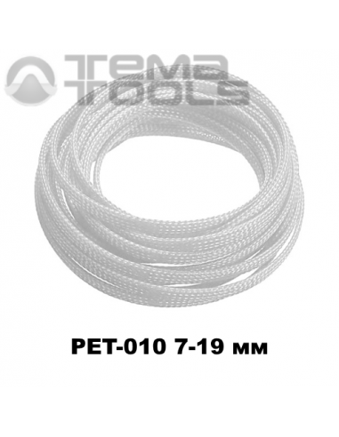 Оплетка для проводов PET-010 7-19 мм змеиная кожа белая (100 м уп.)