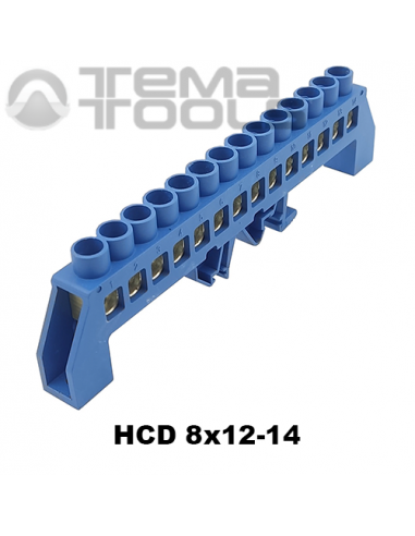 Шина нулевая изолированная HCD 8x12-14 синяя