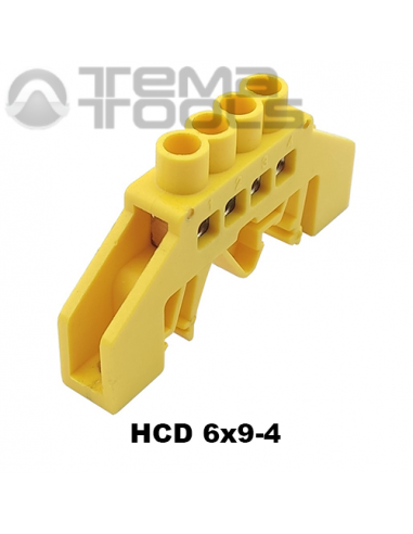 Шина нульова ізольована HCD 6x9-4 жовта