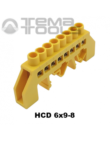 Шина нульова ізольована HCD 6x9-8 жовта