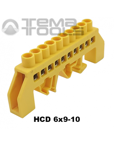 Шина нульова ізольована HCD 6x9-10 жовта