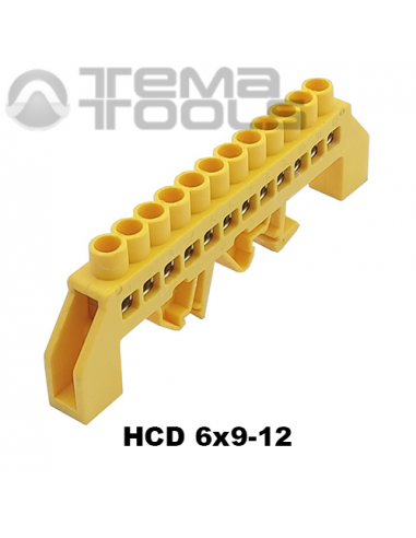 Шина нульова ізольована HCD 6x9-12 жовта