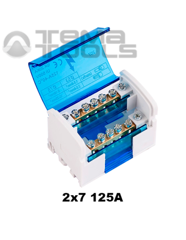 Шина нулевая в пластиковом корпусе TTC 2x7 на 125A