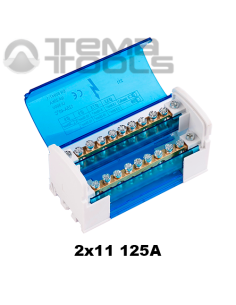 Шина нулевая в пластиковом корпусе TTC 2x11 на 125A