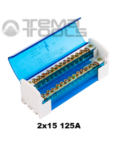 Шина нульова у пластиковому корпусі TTC 2x15 на 125A