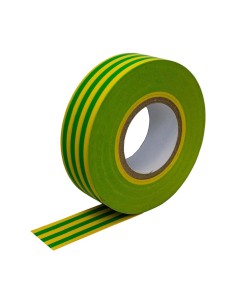 Изоляционная лента ПВХ 0.13мм x 19мм x 20м желто-зеленая