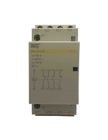 Контактор модульный КМ-2-25-22 25А 230AC 2NO-2NC 4р 2мод. на Din-рейку