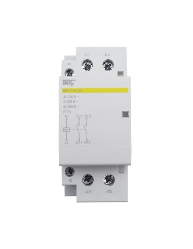 Контактор модульный КМ-2-40-20 40А  230AC 2NO 2р 2мод. на Din-рейку
